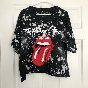 cropped Rolling Stones tee size XL